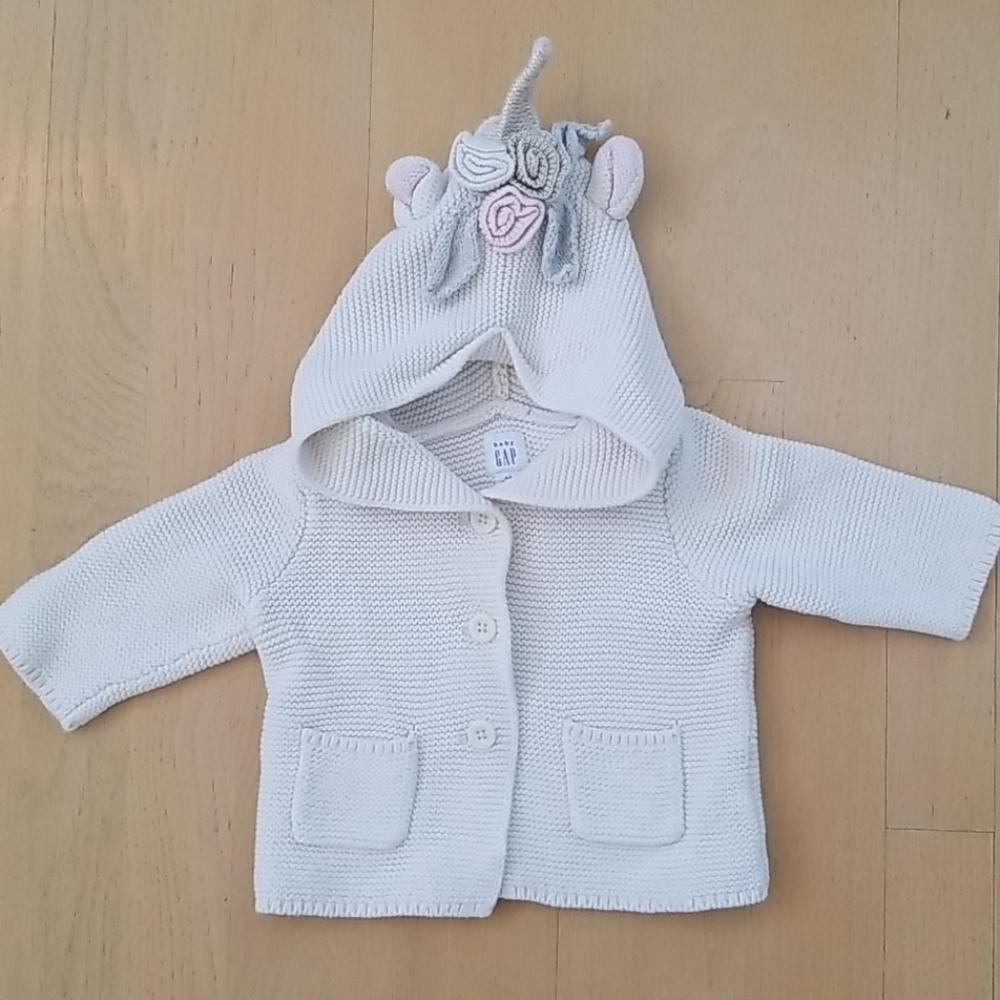 Baby Gap Cream Unicorn Sweater